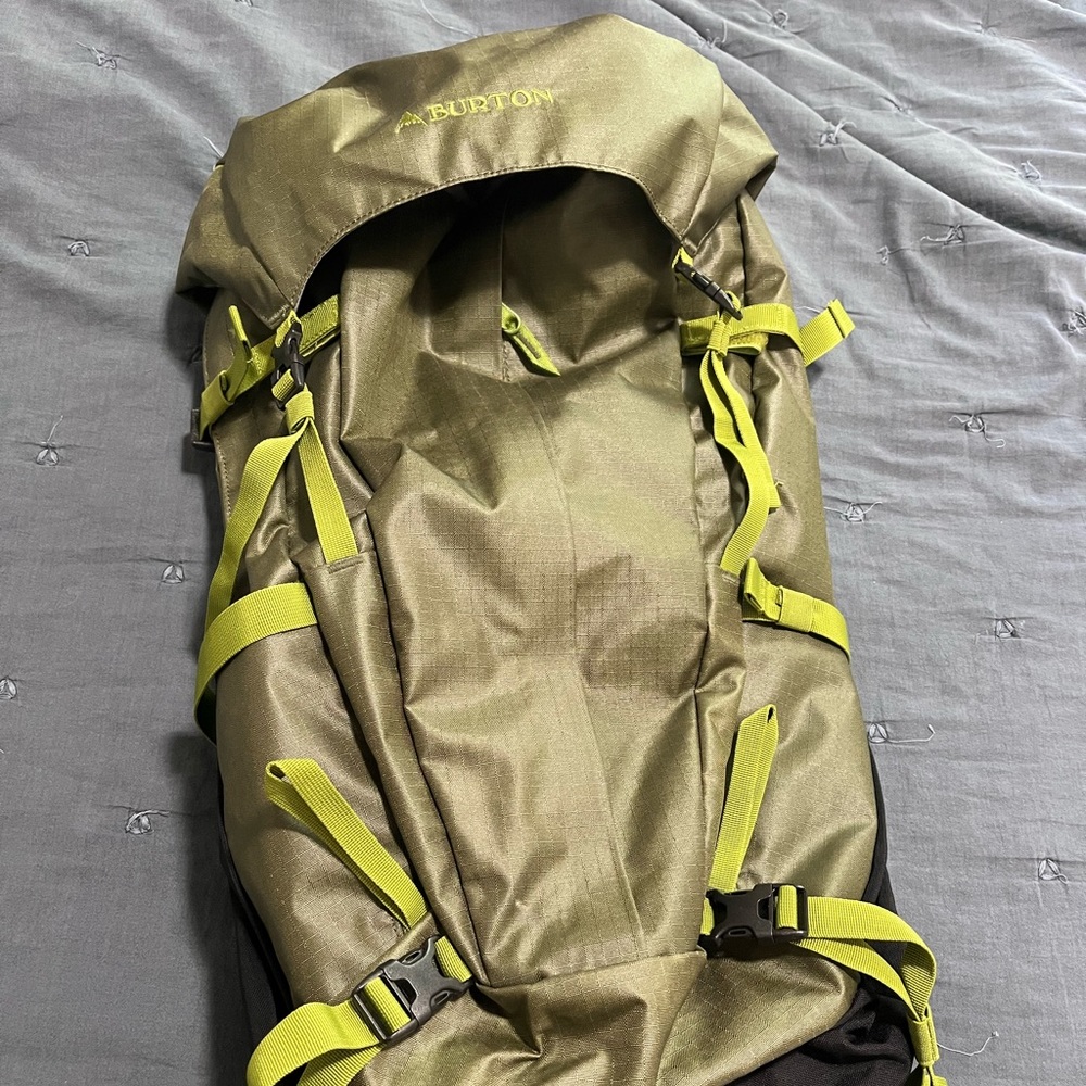 Burton backpack - 34L (approx) - great used condition - green